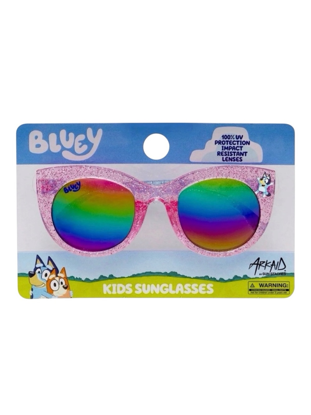 Bluey Pink Glitter Girls Sunglasses